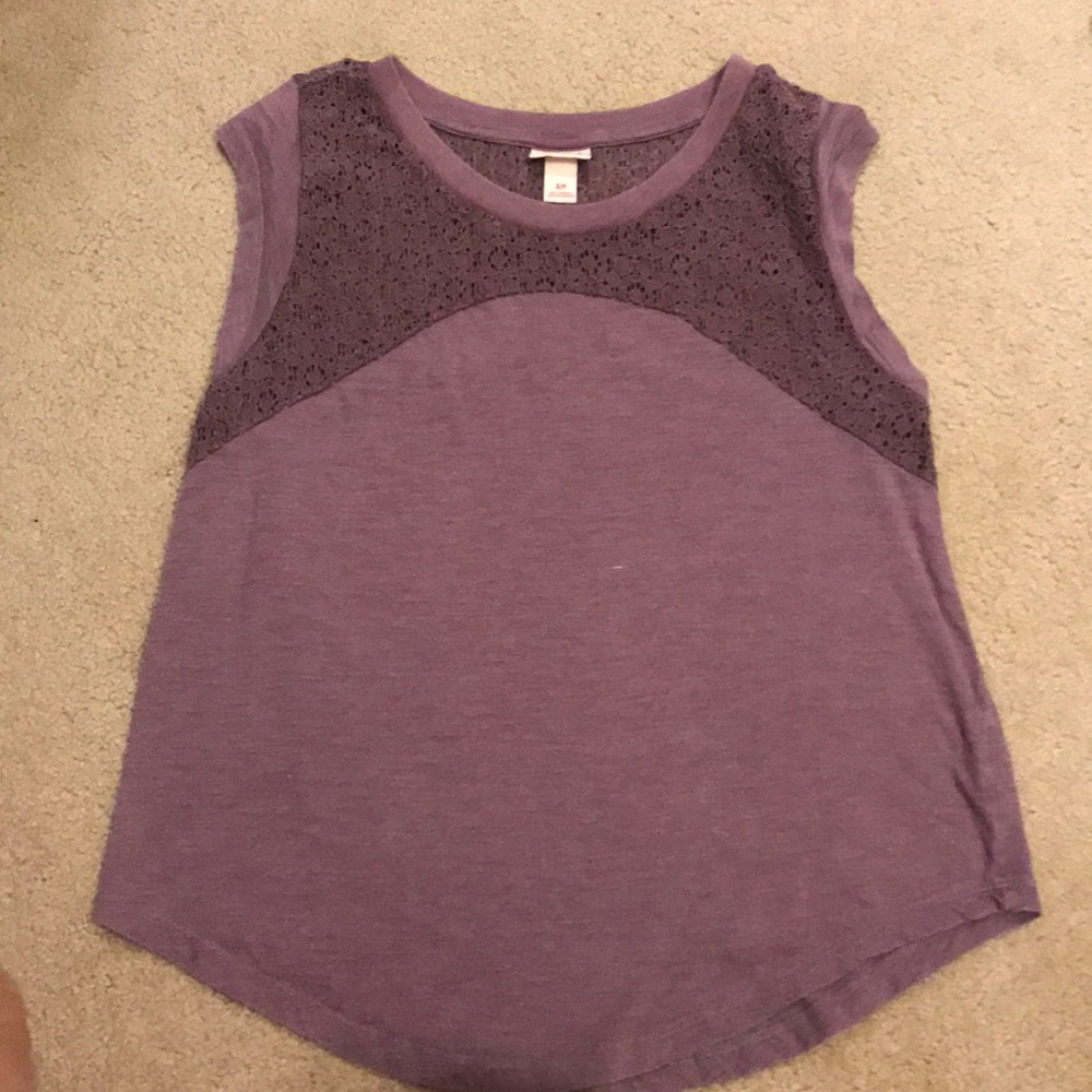 Purple Tshirt with lace design